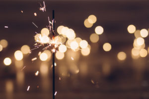 Lit sparkler